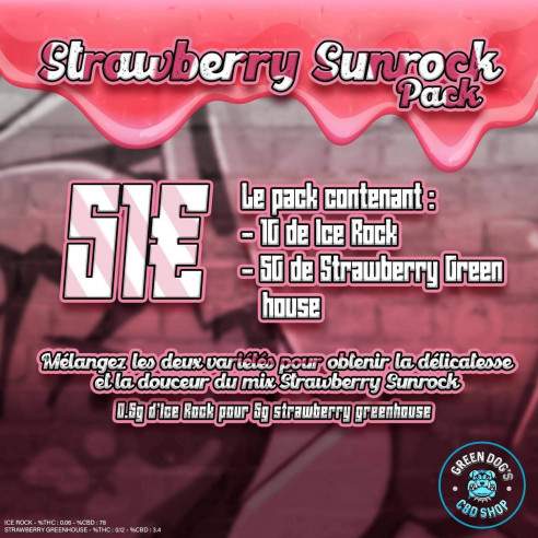 MOONROCK -Strawberry Sunrock CBD Pack 6G GREENDOGS - 2