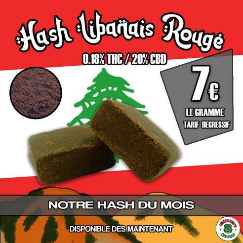 HASH -Hash Libanais Rouge - CBD 20% GREENDOGS - 2