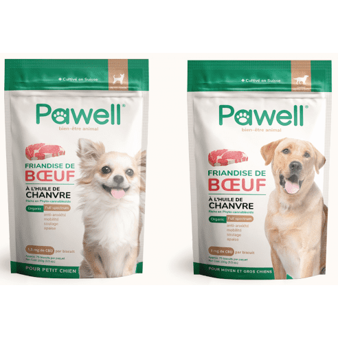 Accueil -Friandises pour chiens - boeuf et huile de chanvre PAWELL - 1